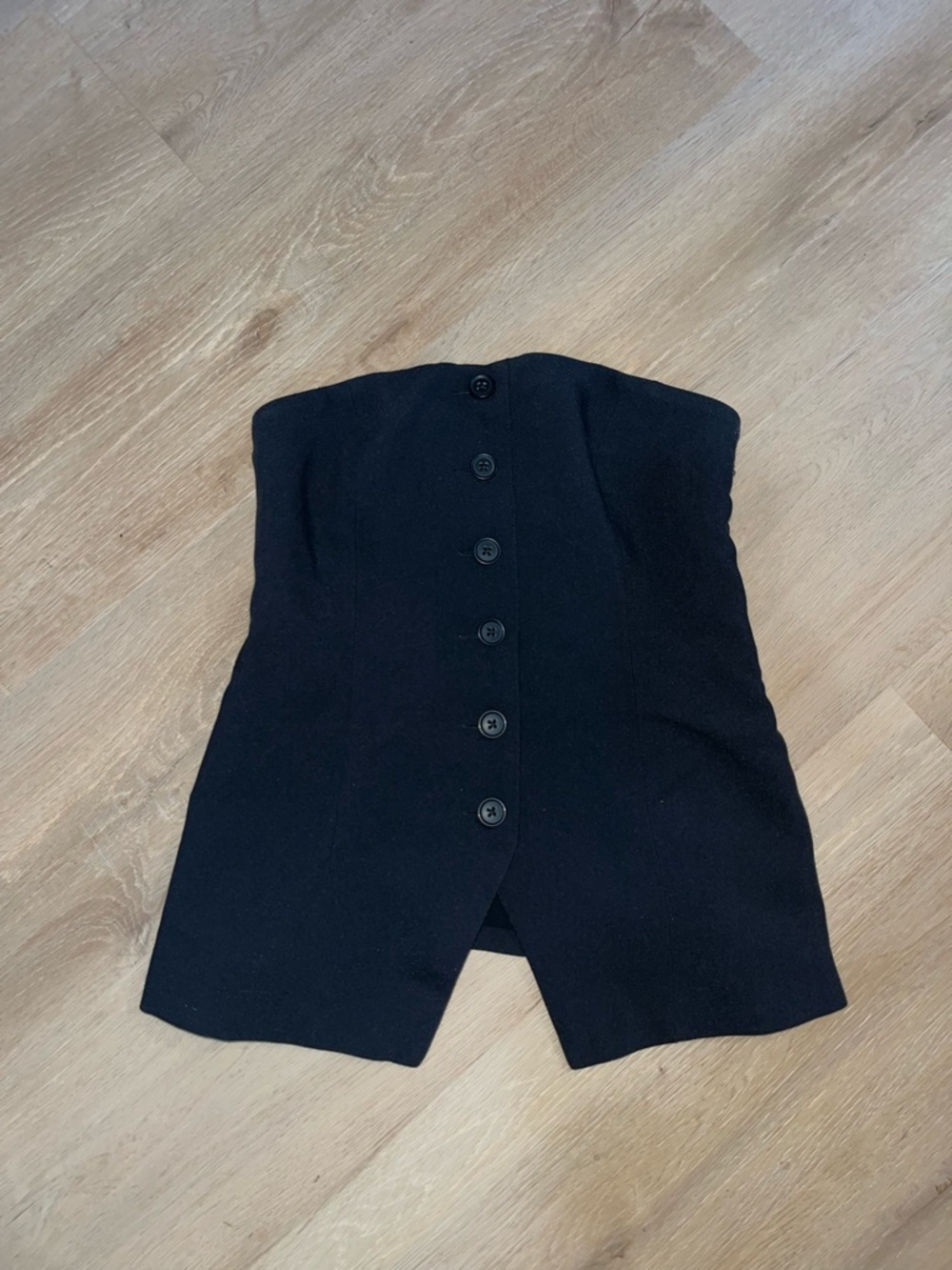 Abercrombie & Fitch Black Strapless Bustier Top